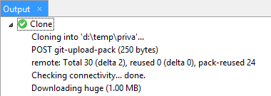 SmartGit's Git LFS support displaying status and management of large file storage tracked files in repository.