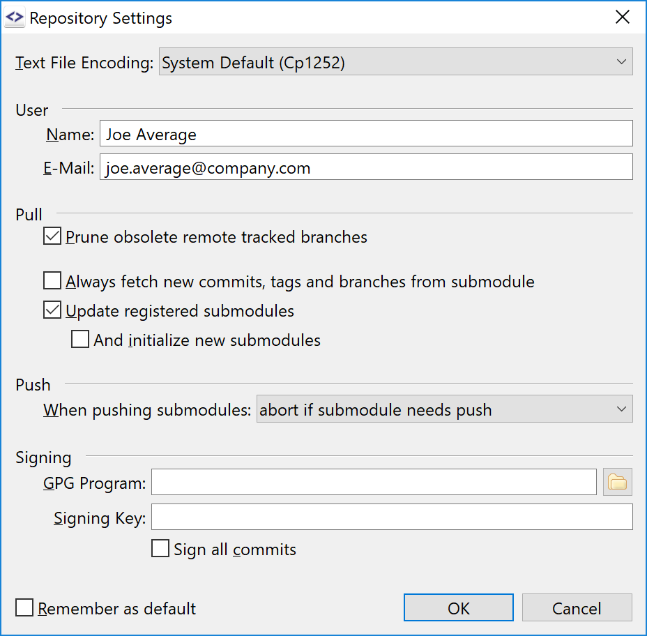 SmartGit 17.1 redesigned repository settings with effective Git config display and submodule options
