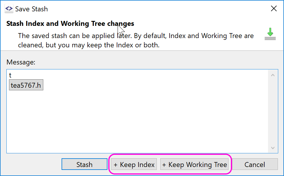 SmartGit 17.1 enhanced stash functionality with selective file stashing and rename capabilities